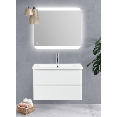 Тумба подвесная с керамической раковиной BelBagno ALBANO-CER-800-2C-SO-BL Тумба подвесная с керамической раковиной BelBagno ALBANO-CER-800-2C-SO-BL