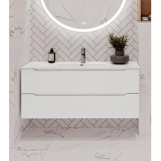 Подвесная тумба с раковиной BelBagno ETNA Bianco Lucido 120 см ETNA-1200-2C-SO-BL-P + BB1200ETL