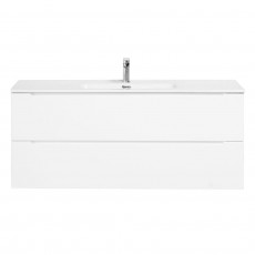 Подвесная тумба с раковиной BelBagno ETNA Bianco Lucido 120 см ETNA-1200-2C-SO-BL-P + BB1200ETL