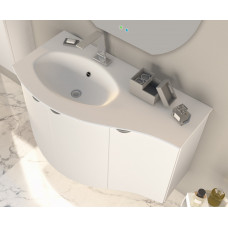 Мебель для ванной комнаты CEZARES RIALTO 104 см левосторонняя Bianco opaco 55170 + 55173