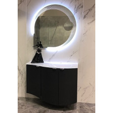 Мебель для ванной комнаты CEZARES RIALTO 104 см правосторонняя Nero grafite 55171 + 55177