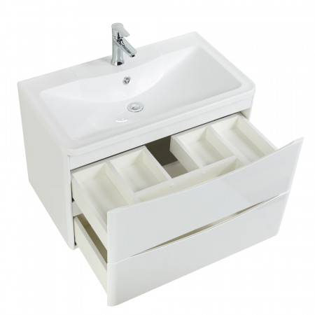 Мебель для ванной комнаты подвесная BelBagno ACQUA-800-2C-SO-BL 80см Bianco Lucido Мебель для ванной комнаты подвесная BelBagno ACQUA-800-2C-SO-BL 80см Bianco Lucido