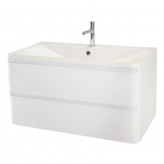 Тумба подвесная с раковиной BelBagno ALBANO-900-2C-SO-BL