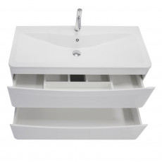 Мебель для ванной комнаты подвесная BelBagno ACQUA-1000-2C-SO-BL 100 см Bianco Lucido