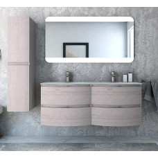 Мебель для ванной раковина с двумя чашами Cezares VAGUE 138 Rovere sbiancato