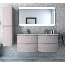 Мебель для ванной раковина с двумя чашами Cezares VAGUE 138 Rovere sbiancato