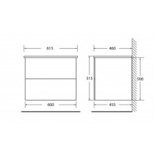 Мебель для ванной комнаты BelBagno ETNA-600-2C-SO-RW-P