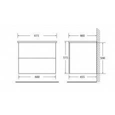 Мебель для ванной комнаты BelBagno ETNA-600-2C-SO-RW-P