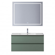 Тумба с раковиной подвесная BelBagno KRAFT-1000-2C-SO-VO Еловый матовый, раковина белая BB1000ETL