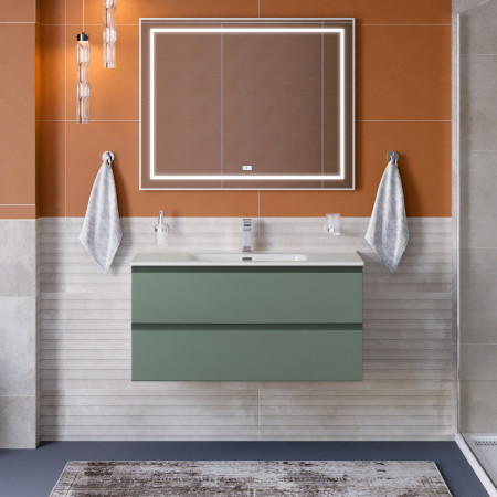 Тумба с раковиной подвесная BelBagno KRAFT-1000-2C-SO-VO Еловый матовый, раковина белая BB1000ETL Тумба с раковиной подвесная BelBagno KRAFT-1000-2C-SO-VO Еловый матовый, раковина белая BB1000ETL