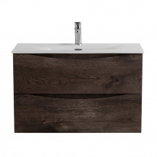 Тумба с раковиной подвесная BelBagno MARINO-CER-MINI-800-2C-SO-RNG-P Rovere Nature Grigio, раковина белая BB-8099-3-80