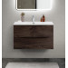 Тумба с раковиной подвесная BelBagno MARINO-CER-MINI-800-2C-SO-RNG-P Rovere Nature Grigio, раковина белая BB-8099-3-80