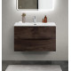 Тумба с раковиной подвесная BelBagno MARINO-CER-MINI-800-2C-SO-RNG-P Rovere Nature Grigio, раковина белая BB-8099-3-80 Тумба с раковиной подвесная BelBagno MARINO-CER-MINI-800-2C-SO-RNG-P Rovere Nature Grigio, раковина белая BB-8099-3-80