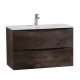 Тумба с раковиной подвесная BelBagno MARINO-CER-MINI-800-2C-SO-RNG-P Rovere Nature Grigio, раковина белая BB-8099-3-80 Тумба с раковиной подвесная BelBagno MARINO-CER-MINI-800-2C-SO-RNG-P Rovere Nature Grigio, раковина белая BB-8099-3-80