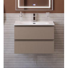 Тумба с раковиной подвесная BelBagno KRAFT-700-2C-SO-CO Бежевый матовый, раковина белая BB700ETL