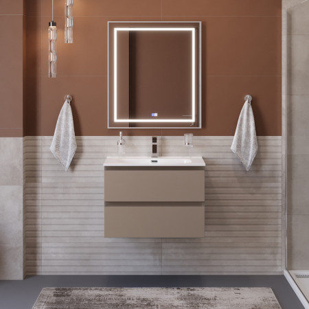 Тумба с раковиной подвесная BelBagno KRAFT-700-2C-SO-CO Бежевый матовый, раковина белая BB700ETL Тумба с раковиной подвесная BelBagno KRAFT-700-2C-SO-CO Бежевый матовый, раковина белая BB700ETL