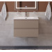 Тумба с раковиной подвесная BelBagno KRAFT-700-2C-SO-CO Бежевый матовый, раковина белая BB-8099-70