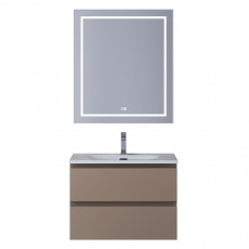 Тумба с раковиной подвесная BelBagno KRAFT-700-2C-SO-CO Бежевый матовый, раковина белая BB-8099-70