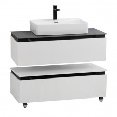 Мебель для ванной со столешницей и накладной раковиной Cezares SLIDER 100 Bianco Opaco SLIDER-1000-1C-SO-BO