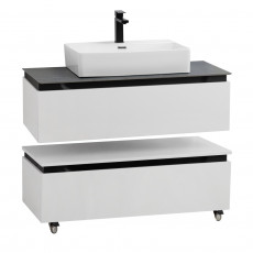 Мебель для ванной со столешницей и накладной раковиной Cezares SLIDER 100 Bianco Opaco SLIDER-1000-1C-SO-BO