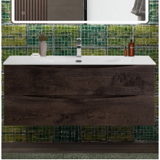Тумба с раковиной подвесная BelBagno MARINO-CER-N-1200-2C-SO-RNG-P Rovere Nature Grigio, раковина белая BB-8099-120