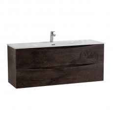 Тумба с раковиной подвесная BelBagno MARINO-CER-N-1200-2C-SO-RNG-P Rovere Nature Grigio, раковина белая BB-8099-120