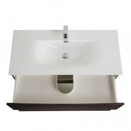 Тумба с раковиной подвесная BelBagno MARINO-CER-N-1000-2C-SO-RNG-P Rovere Nature Grigio, раковина белая BB-8099-100 Тумба с раковиной подвесная BelBagno MARINO-CER-N-1000-2C-SO-RNG-P Rovere Nature Grigio, раковина белая BB-8099-100