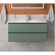 Тумба с раковиной подвесная BelBagno KRAFT-1000-2C-SO-VO Еловый матовый, раковина белая BB-8099-100