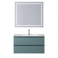 Тумба с раковиной подвесная BelBagno KRAFT-800-2C-SO-AO Голубой матовый, раковина белая BB800ETL