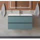 Тумба с раковиной подвесная BelBagno KRAFT-800-2C-SO-AO Голубой матовый, раковина белая BB-8099-80 Тумба с раковиной подвесная BelBagno KRAFT-800-2C-SO-AO Голубой матовый, раковина белая BB-8099-80