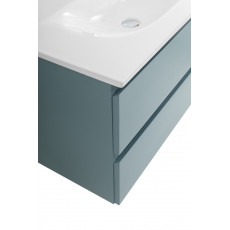 Тумба с раковиной подвесная BelBagno KRAFT-800-2C-SO-AO Голубой матовый, раковина белая BB-8099-80