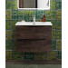 Тумба с раковиной подвесная BelBagno MARINO-CER-N-700-2C-SO-RNG-P Rovere Nature Grigio, раковина белая BB-8099-70