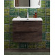 Тумба с раковиной подвесная BelBagno MARINO-CER-N-700-2C-SO-RNG-P Rovere Nature Grigio, раковина белая BB-8099-70 Тумба с раковиной подвесная BelBagno MARINO-CER-N-700-2C-SO-RNG-P Rovere Nature Grigio, раковина белая BB-8099-70