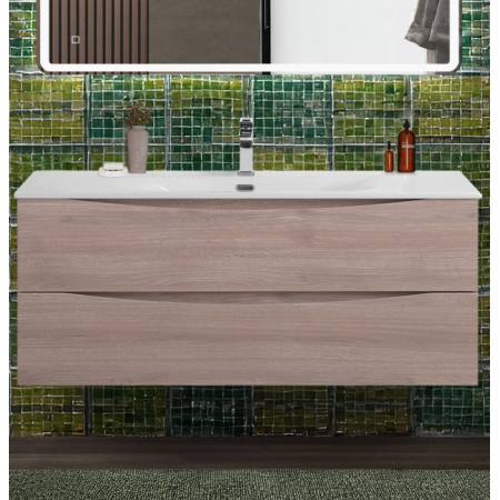 Тумба с раковиной подвесная BelBagno MARINO-CER-N-1200-2C-SO-RG-P Rovere Grigio, раковина белая BB-8099-120 Тумба с раковиной подвесная BelBagno MARINO-CER-N-1200-2C-SO-RG-P Rovere Grigio, раковина белая BB-8099-120