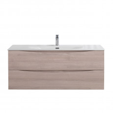 Тумба с раковиной подвесная BelBagno MARINO-CER-N-1200-2C-SO-RG-P Rovere Grigio, раковина белая BB-8099-120