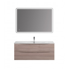 Тумба с раковиной подвесная BelBagno MARINO-CER-N-1200-2C-SO-RG-P Rovere Grigio, раковина белая BB-8099-120
