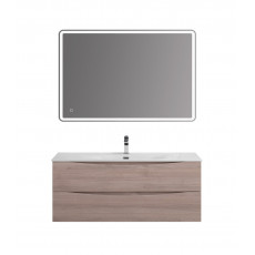 Тумба с раковиной подвесная BelBagno MARINO-CER-N-1200-2C-SO-RG-P Rovere Grigio, раковина белая BB-8099-120