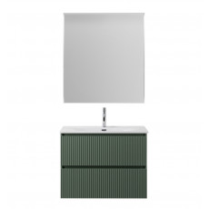 Тумба с раковиной подвесная BelBagno UNO-MINI-700-2C-SO-VO Еловый матовый, раковина белая BB-8099-3-70