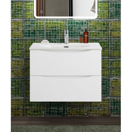 Тумба с раковиной подвесная BelBagno MARINO-CER-N-700-2C-SO-BO-P Bianco Opaco, раковина белая BB-8099-70 Тумба с раковиной подвесная BelBagno MARINO-CER-N-700-2C-SO-BO-P Bianco Opaco, раковина белая BB-8099-70