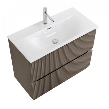 Тумба с раковиной подвесная BelBagno UNO-MINI-800-2C-SO-СO Бежевый матовый, раковина белая BB-8099-3-80 Тумба с раковиной подвесная BelBagno UNO-MINI-800-2C-SO-СO Бежевый матовый, раковина белая BB-8099-3-80