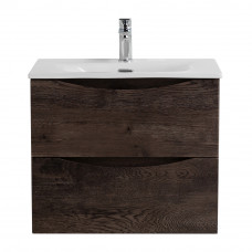 Тумба с раковиной подвесная BelBagno MARINO-CER-MINI-500-2C-SO-RNG-P Rovere Nature Grigio, раковина белая BB-8099-3-50