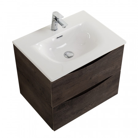 Тумба с раковиной подвесная BelBagno MARINO-CER-MINI-500-2C-SO-RNG-P Rovere Nature Grigio, раковина белая BB-8099-3-50 Тумба с раковиной подвесная BelBagno MARINO-CER-MINI-500-2C-SO-RNG-P Rovere Nature Grigio, раковина белая BB-8099-3-50