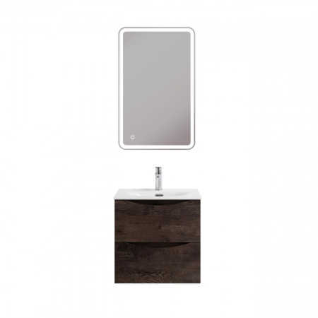 Тумба с раковиной подвесная BelBagno MARINO-CER-MINI-500-2C-SO-RNG-P Rovere Nature Grigio, раковина белая BB-8099-3-50 Тумба с раковиной подвесная BelBagno MARINO-CER-MINI-500-2C-SO-RNG-P Rovere Nature Grigio, раковина белая BB-8099-3-50