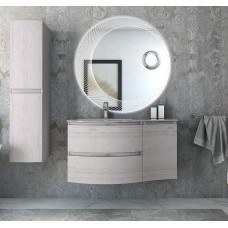 Мебель для ванной чаша слева Cezares VAGUE 104 Rovere sbiancato 54847+54848