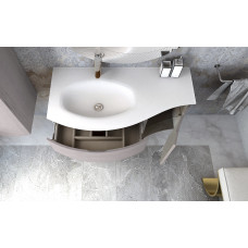 Мебель для ванной чаша слева Cezares VAGUE 104 Rovere sbiancato 54847+54848