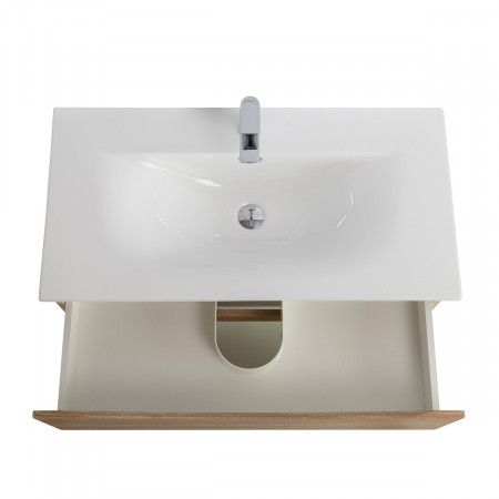 Тумба с раковиной подвесная BelBagno MARINO-CER-MINI-1000-2C-SO-WO-P Rovere Bianco, раковина белая BB-8099-3-100 Тумба с раковиной подвесная BelBagno MARINO-CER-MINI-1000-2C-SO-WO-P Rovere Bianco, раковина белая BB-8099-3-100
