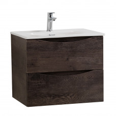 Тумба с раковиной подвесная BelBagno MARINO-CER-MINI-600-2C-SO-RNG-P Rovere Nature Grigio, раковина белая BB-8099-3-60