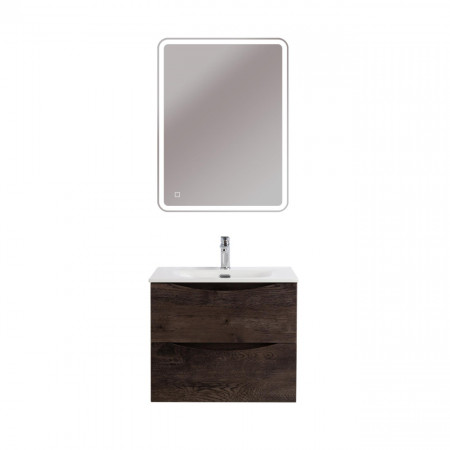 Тумба с раковиной подвесная BelBagno MARINO-CER-MINI-600-2C-SO-RNG-P Rovere Nature Grigio, раковина белая BB-8099-3-60 Тумба с раковиной подвесная BelBagno MARINO-CER-MINI-600-2C-SO-RNG-P Rovere Nature Grigio, раковина белая BB-8099-3-60