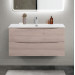 Тумба с раковиной подвесная BelBagno MARINO-CER-MINI-1000-2C-SO-RG-P Rovere Grigio, раковина белая BB-8099-3-100