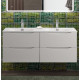 Тумба с раковиной подвесная BelBagno MARINO-CER-N-1200-4C-SO-BO-P Bianco Opaco, раковина белая BB-8099-120-2 с 2-я чашами Тумба с раковиной подвесная BelBagno MARINO-CER-N-1200-4C-SO-BO-P Bianco Opaco, раковина белая BB-8099-120-2 с 2-я чашами